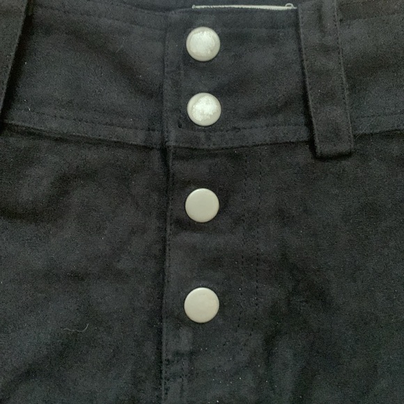 Cotton Candy Black Faux Suede Shorts - Picture 3 of 4